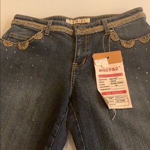 Miss F & 2 beaded jeans size M